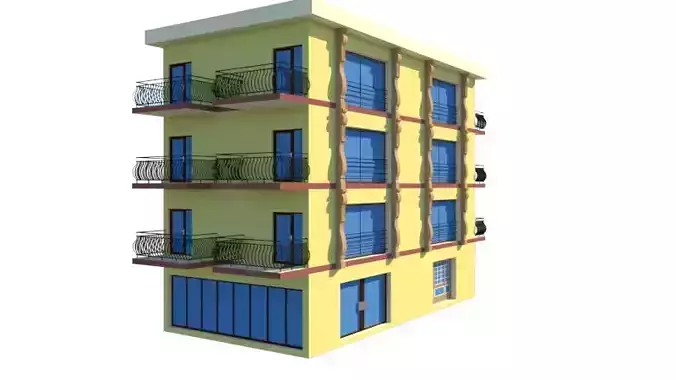 Building with balconies and balconies