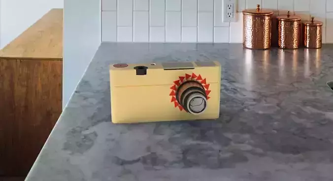 photo camera Low-poly 3D model