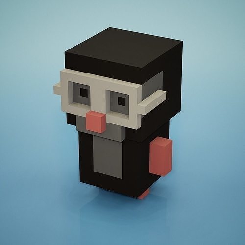 Voxel - Mole Low-poly 3D model