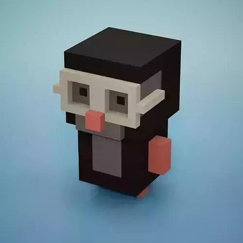 Voxel - Mole Low-poly 3D model