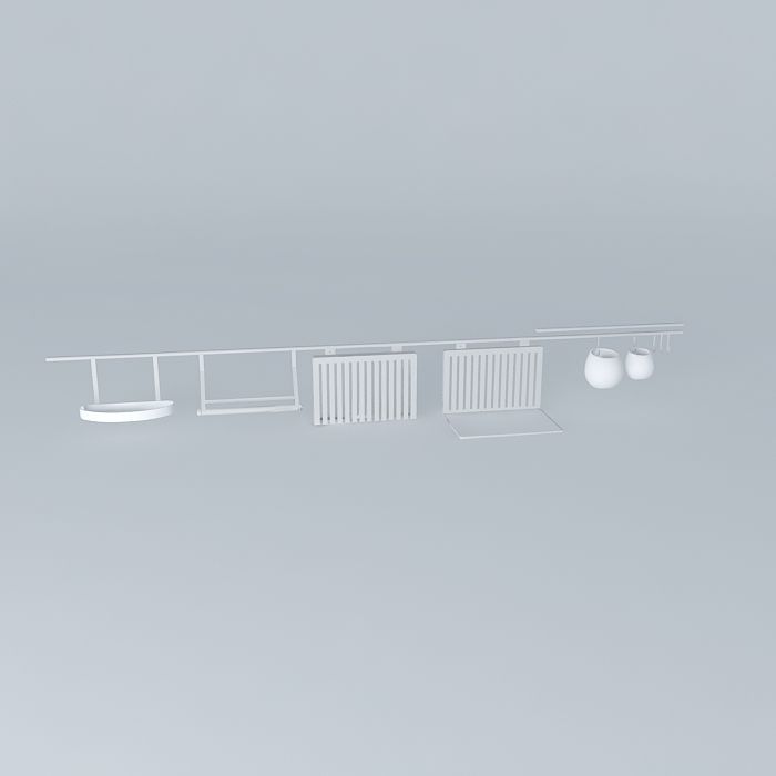 Asker shelf 3D model_2