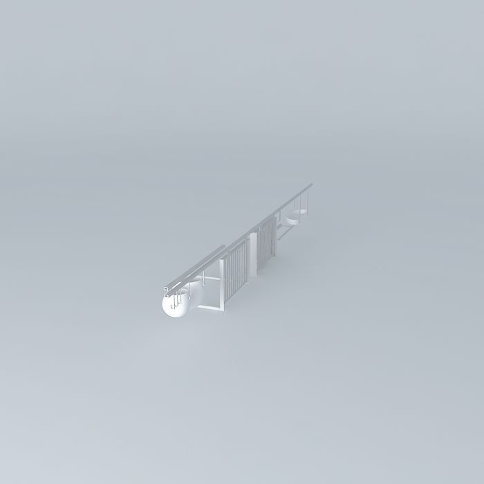 Asker shelf 3D model_1