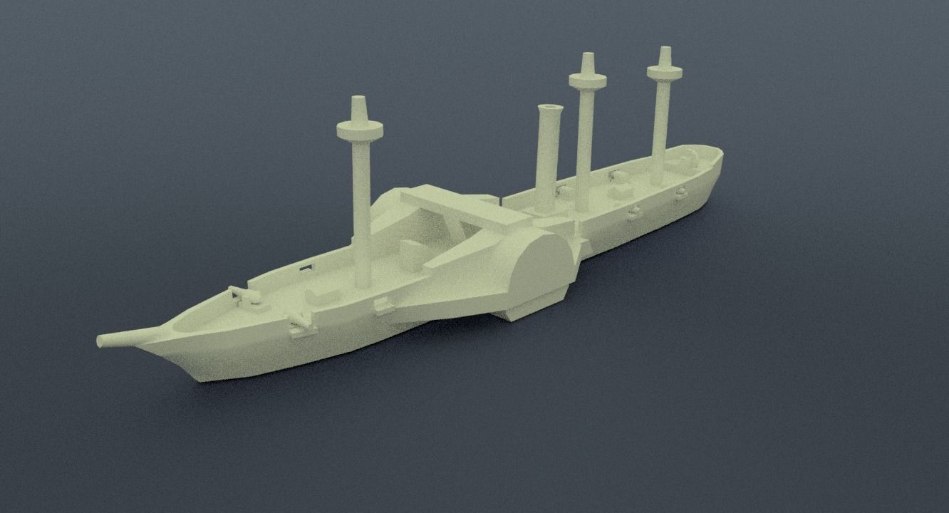 Amazonas Steam Frigate 3D print model_3