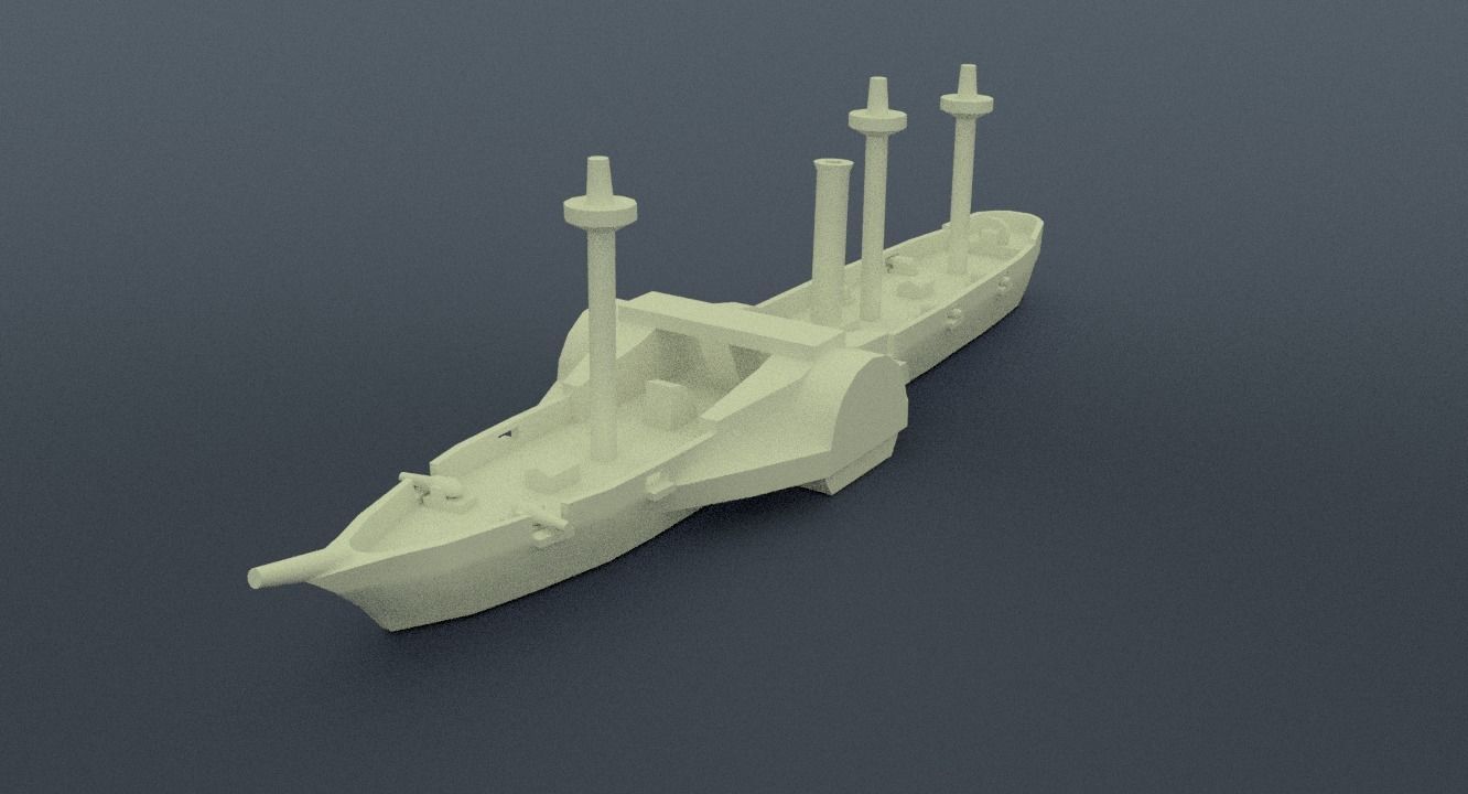 Amazonas Steam Frigate 3D print model_2