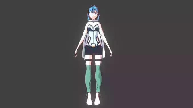 Sinon anime girl in dress