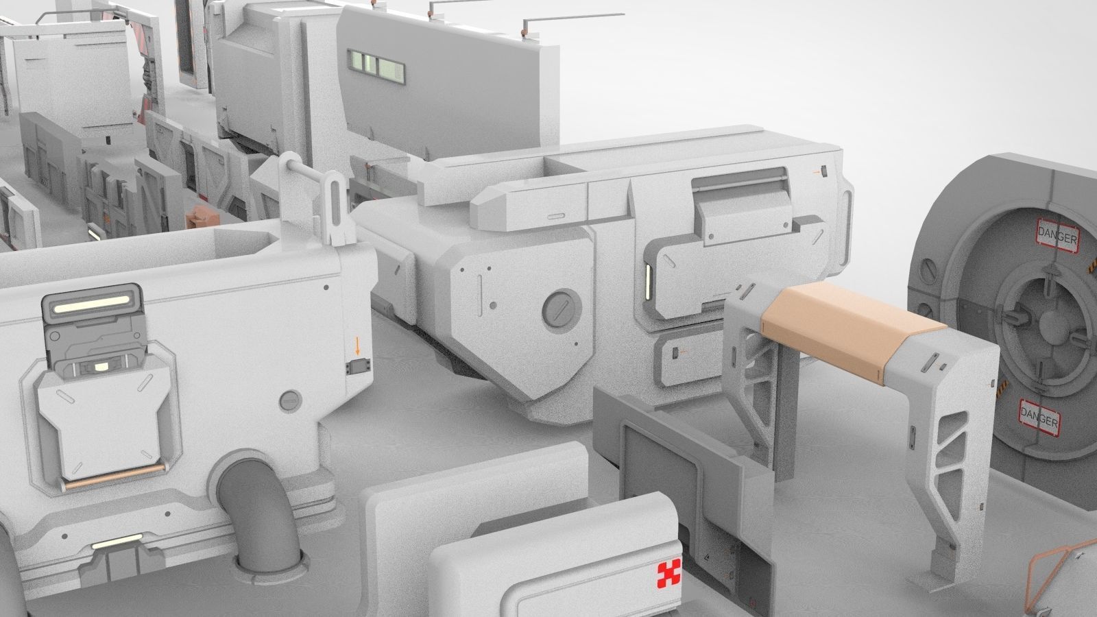 Sci-Fi architecture Elements collection 15 3D model_22