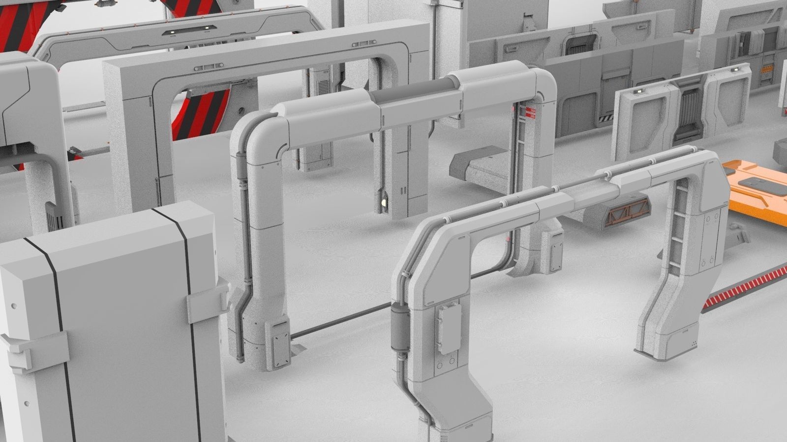 Sci-Fi architecture Elements collection 15 3D model_31