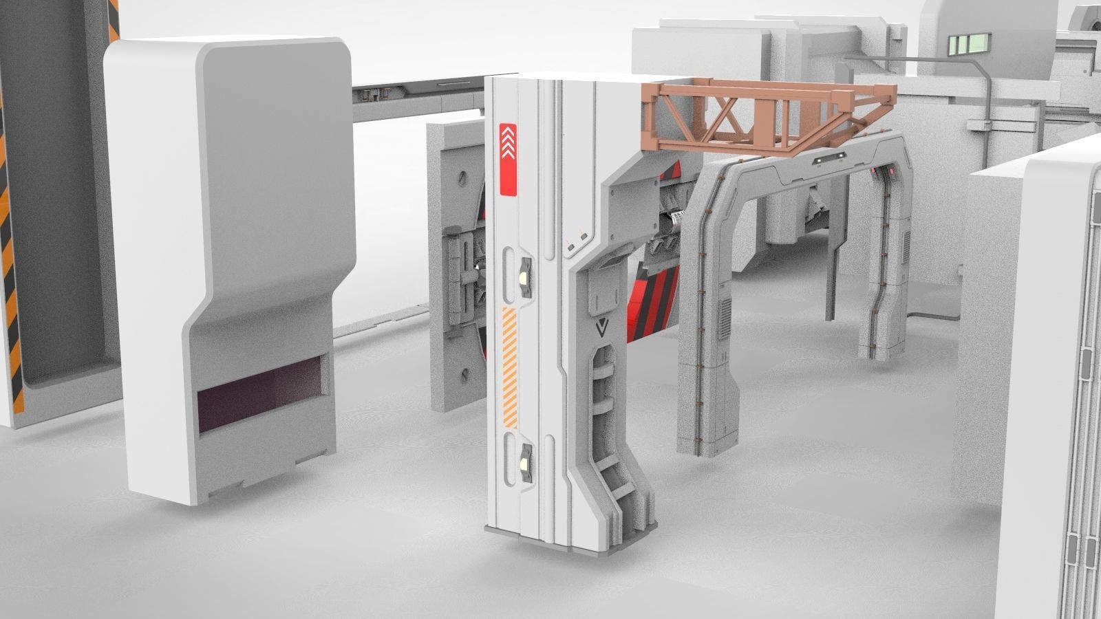 Sci-Fi architecture Elements collection 15 3D model_33