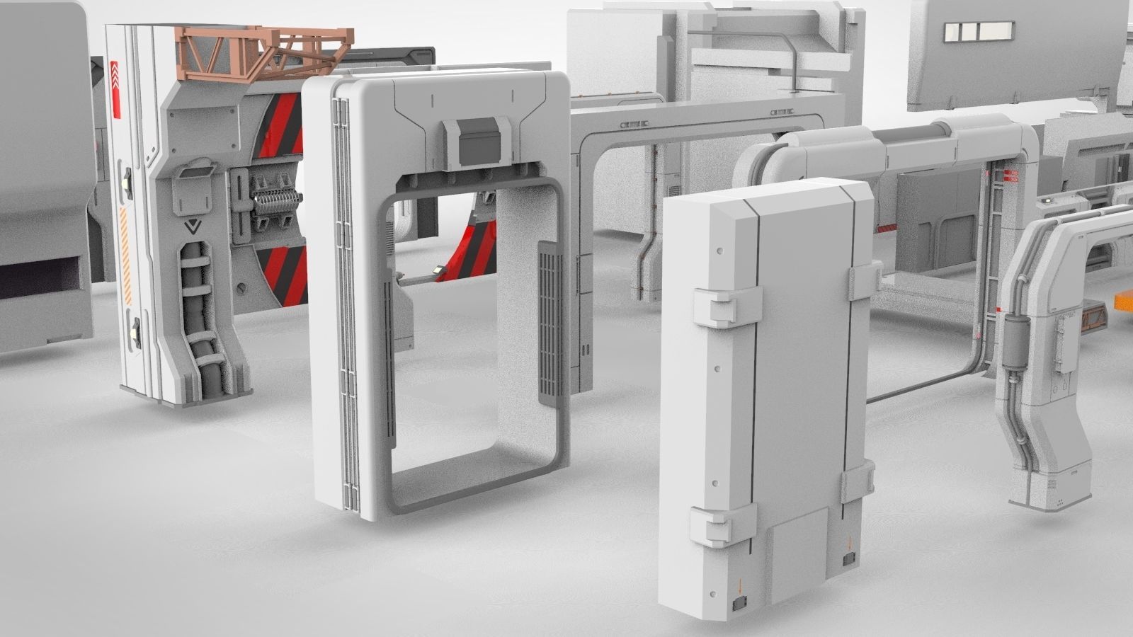 Sci-Fi architecture Elements collection 15 3D model_32