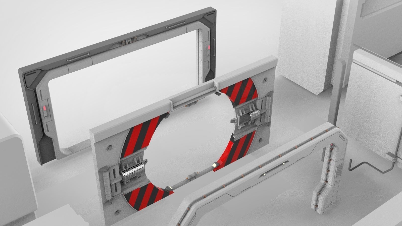 Sci-Fi architecture Elements collection 15 3D model_35