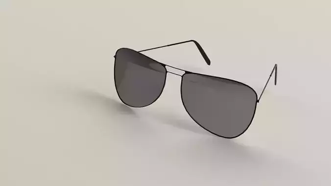 Aviator Sunglasses Low-poly 3D model