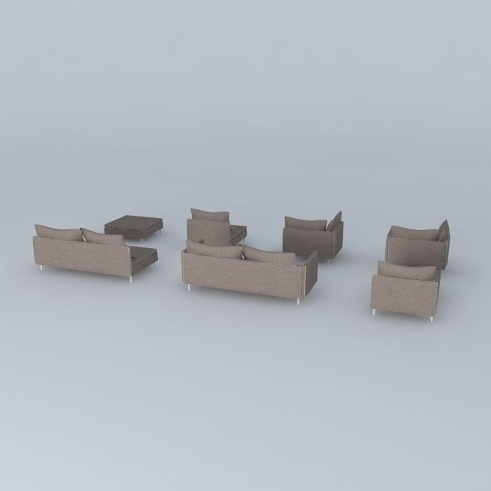 set of sofas 3D model_1