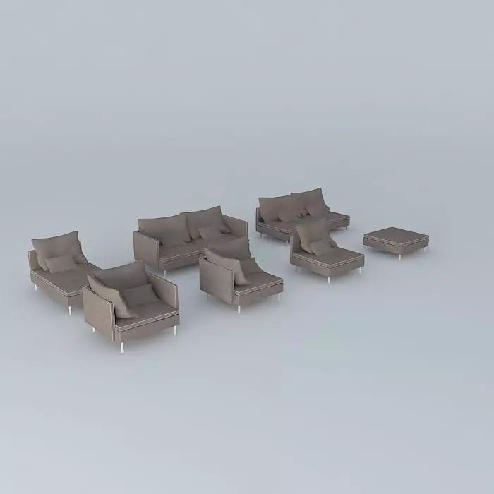 set of sofas 3D model_0