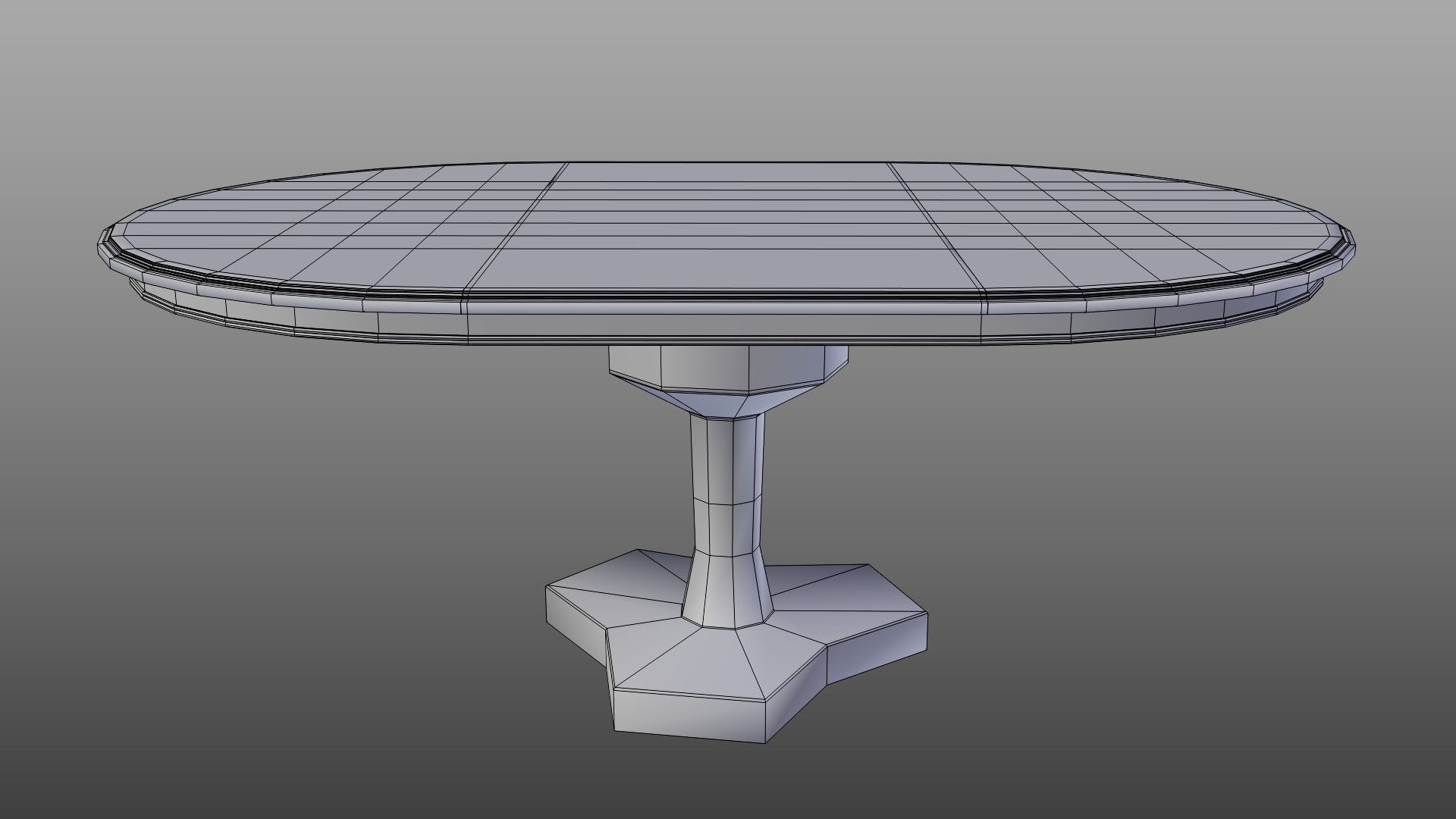 Dining Table and Chair Low-poly 3D model_16