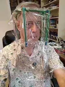 Plastic wrap based face shield Free 3D print model