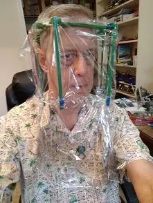 Plastic wrap based face shield Free 3D print model_0