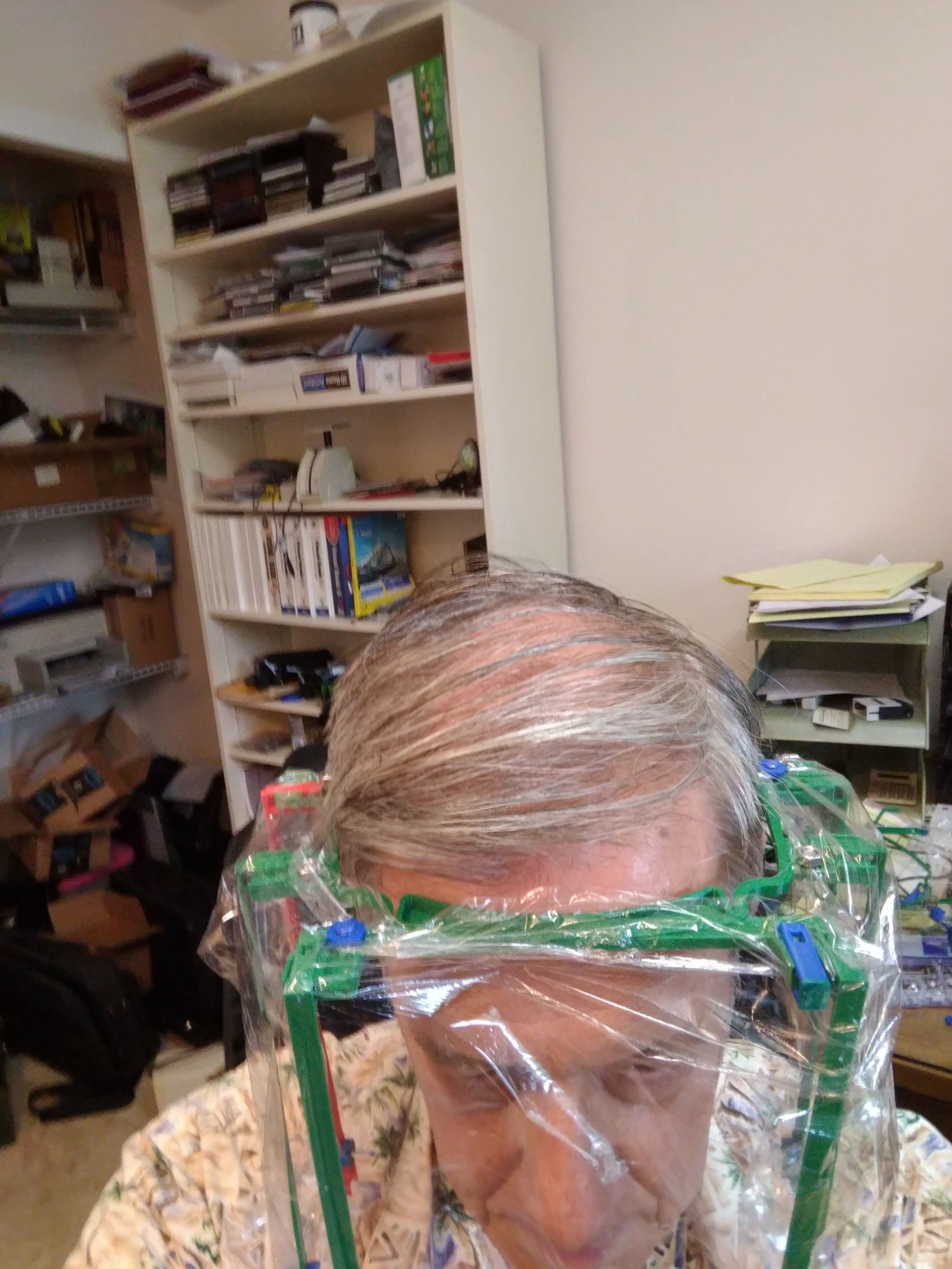 Plastic wrap based face shield Free 3D print model_3