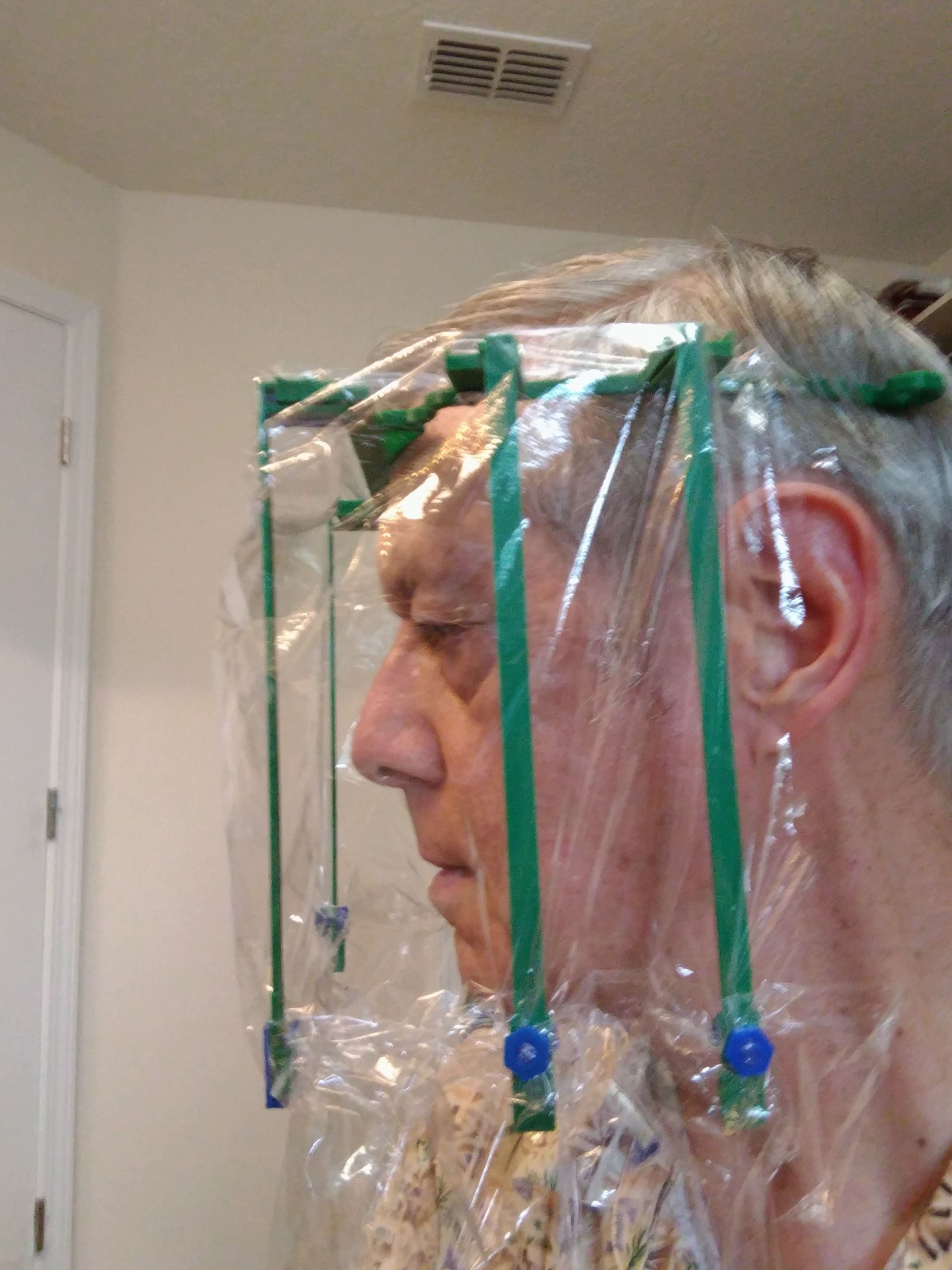 Plastic wrap based face shield Free 3D print model_2