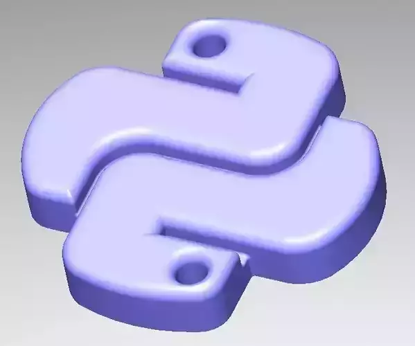 Python Keychain 3D print model
