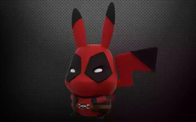 Pika-Pool deadpool bunny 3D print model