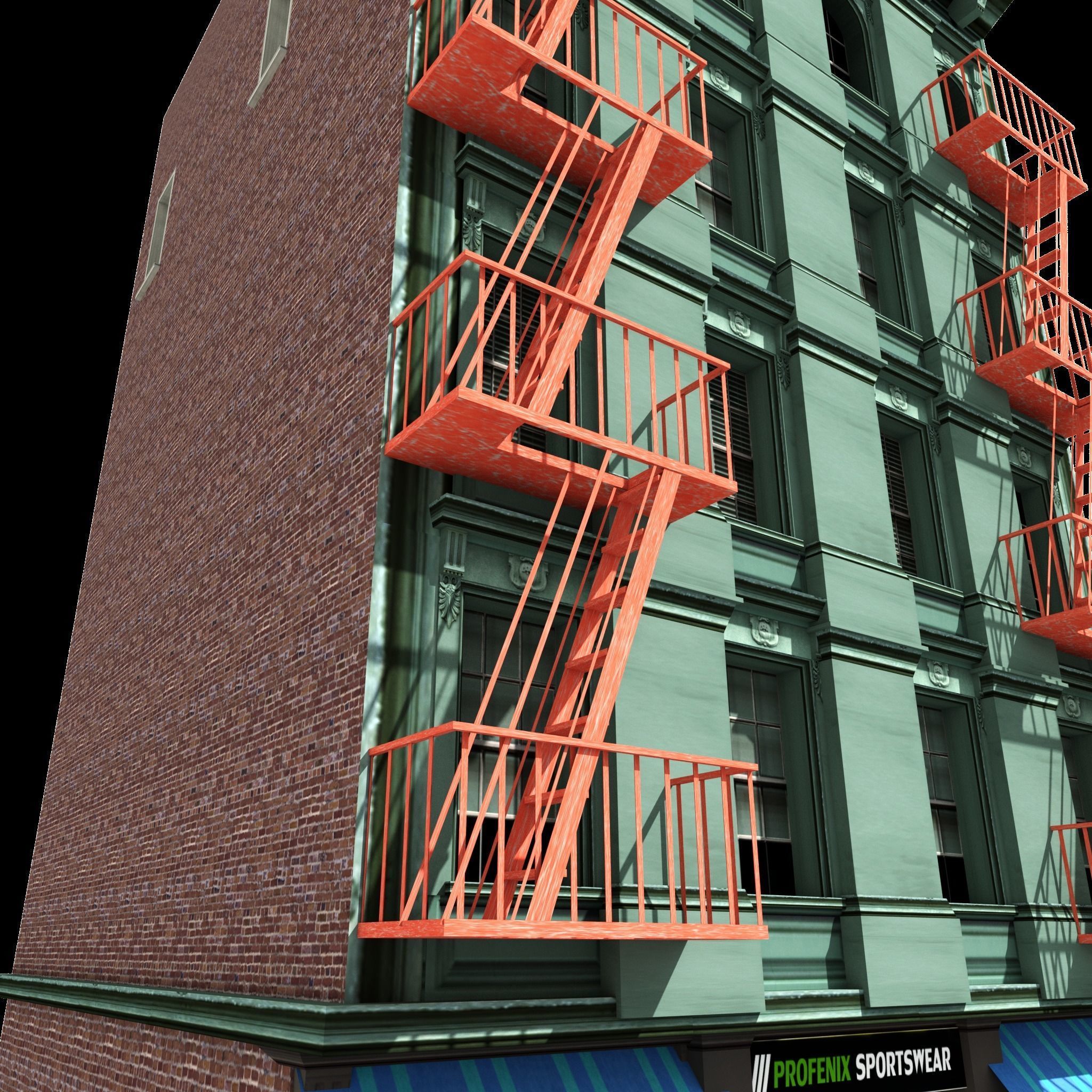Nyc Building 06 Low-poly 3D model_7
