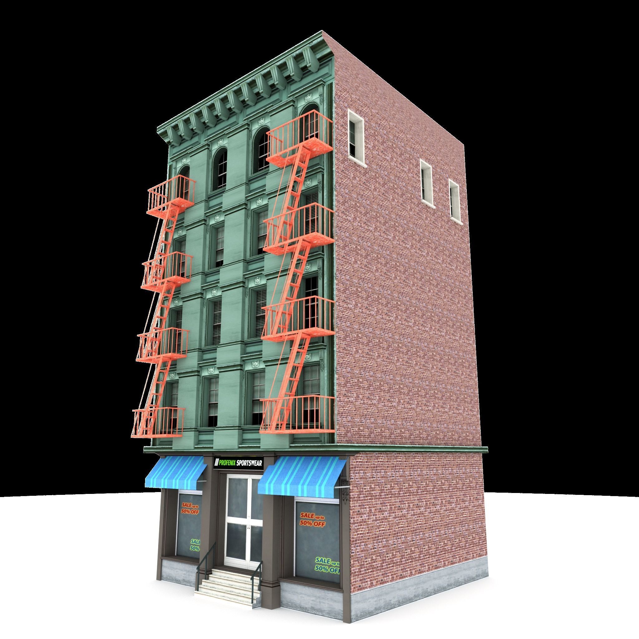 Nyc Building 06 Low-poly 3D model_4