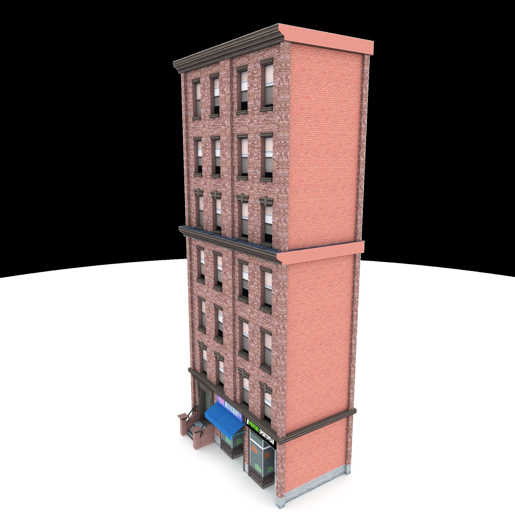 Nyc Building 07 Low-poly 3D model_6
