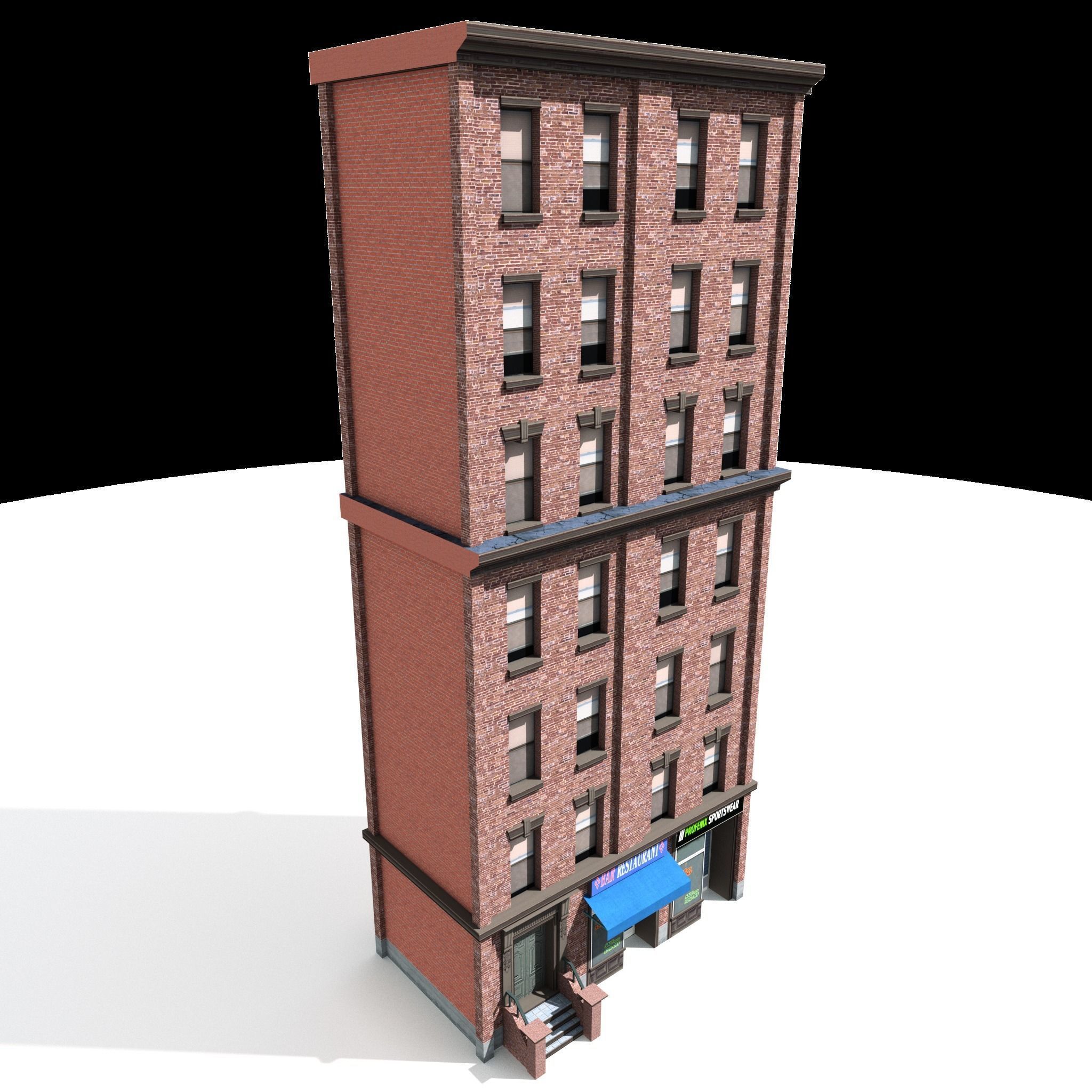 Nyc Building 07 Low-poly 3D model_3