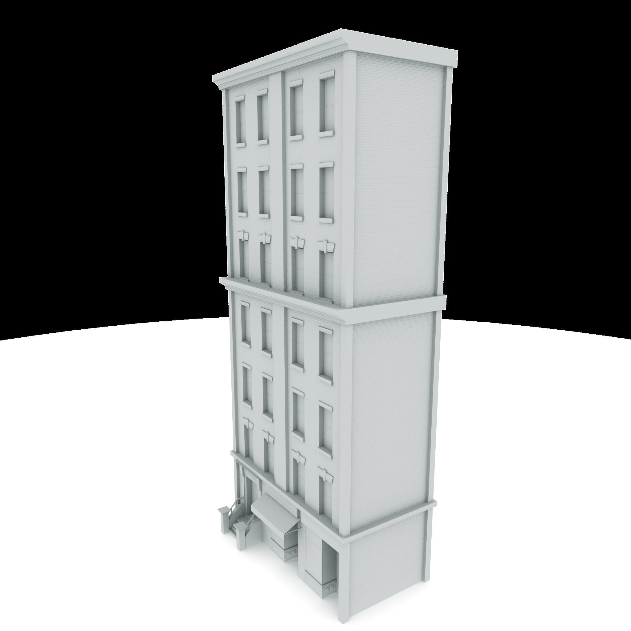 Nyc Building 07 Low-poly 3D model_7