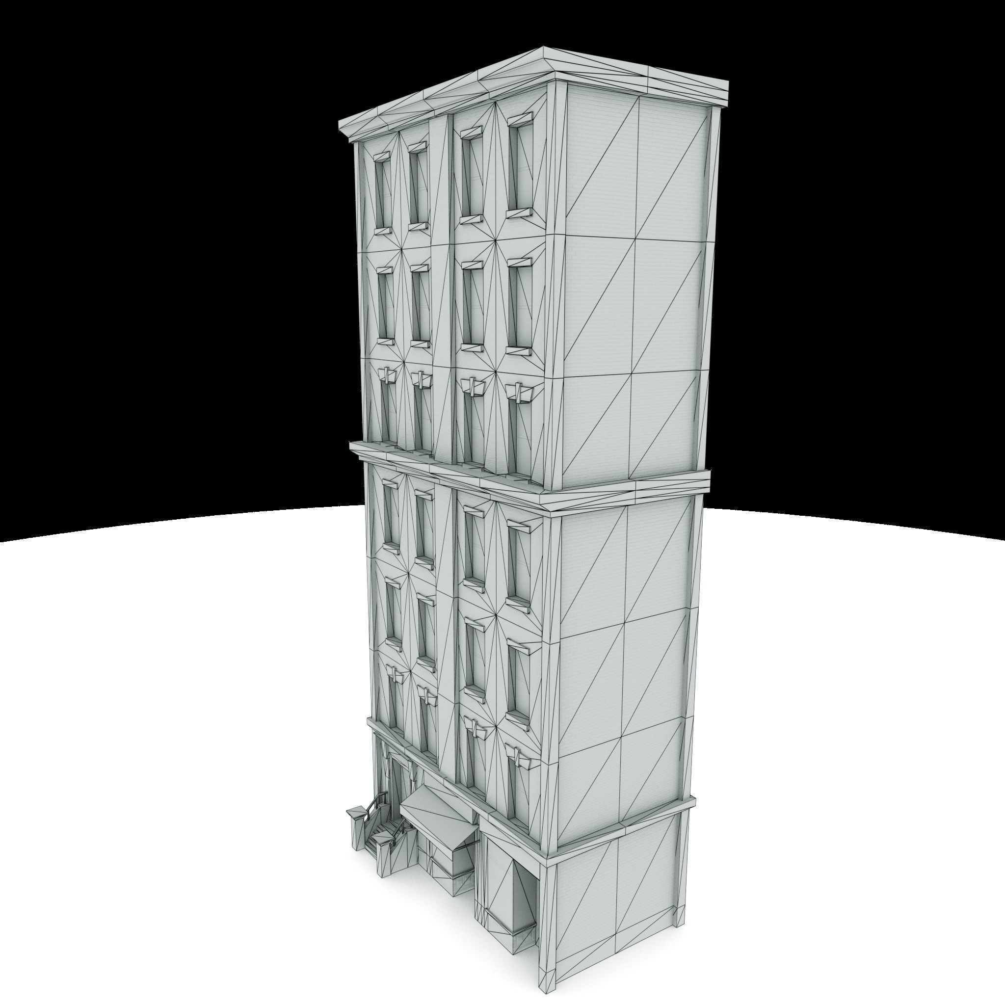 Nyc Building 07 Low-poly 3D model_8