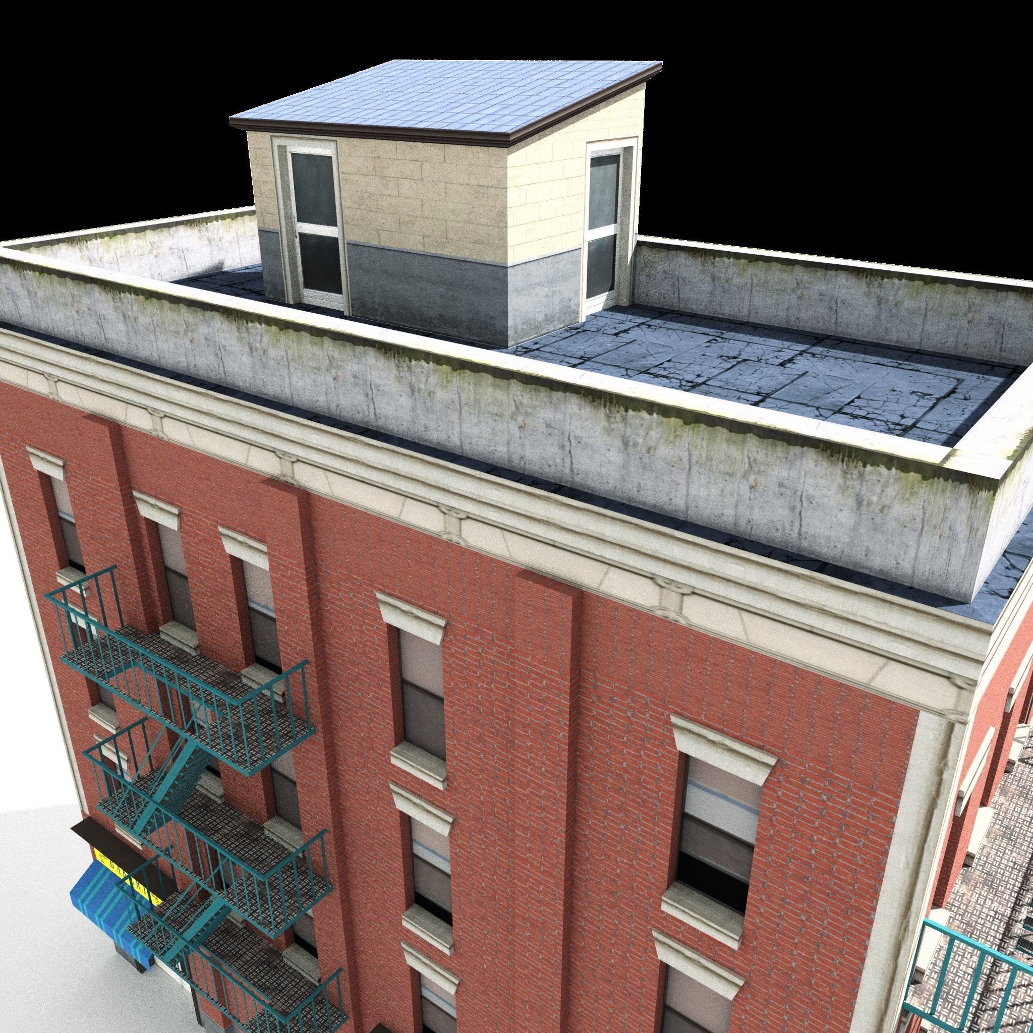 Nyc Building 02 Type 1 Low-poly 3D model_12