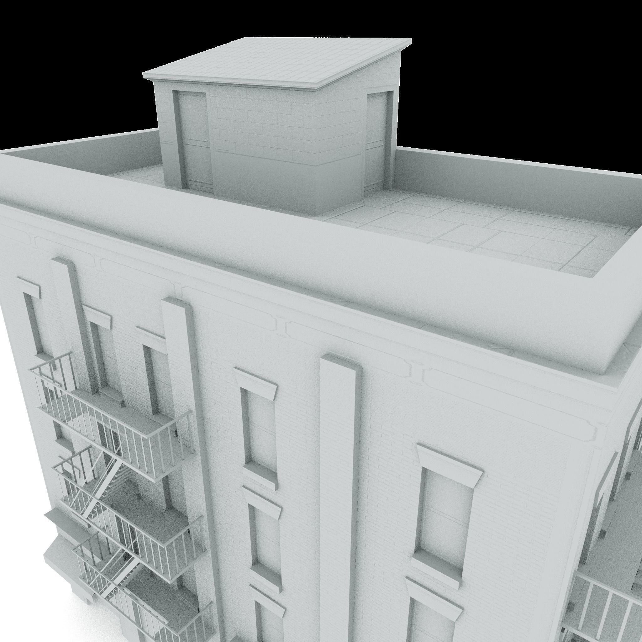 Nyc Building 02 Type 1 Low-poly 3D model_13