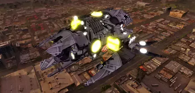 Kings - Super Fighter Ship - Updated Low-poly 3D model