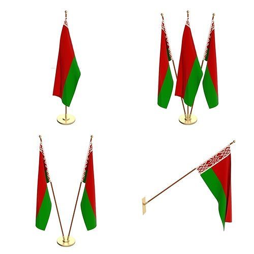 Belarus Flag Pack 3D model