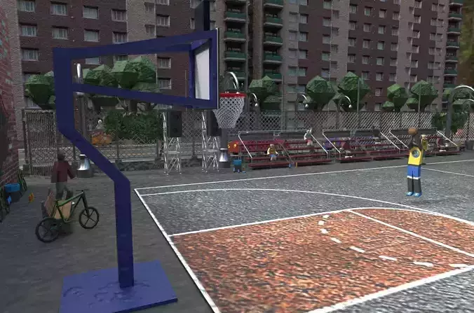 Urban playground environment 3D model