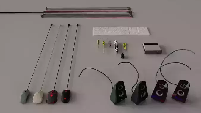 Computer parts Bundle 1 FREE Free low-poly 3D model Computer parts Bundle 1 FREE Free low-poly 3D model