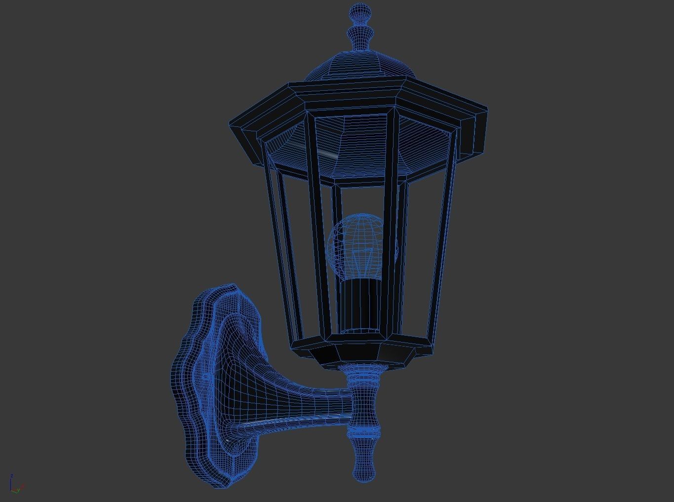 Outdor Lamp 2 3D model_1