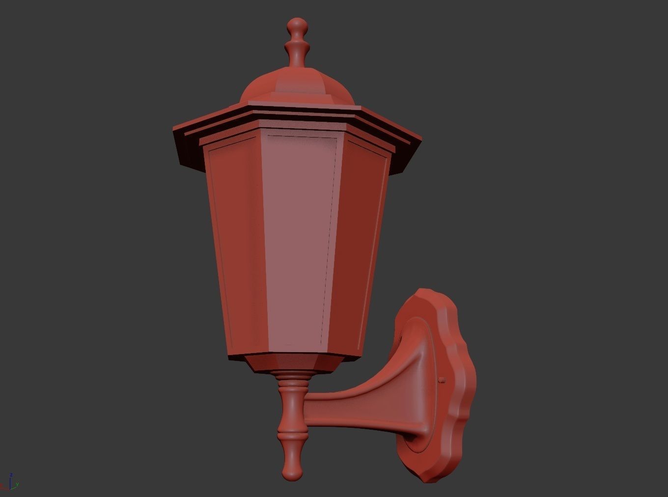 Outdor Lamp 2 3D model_2