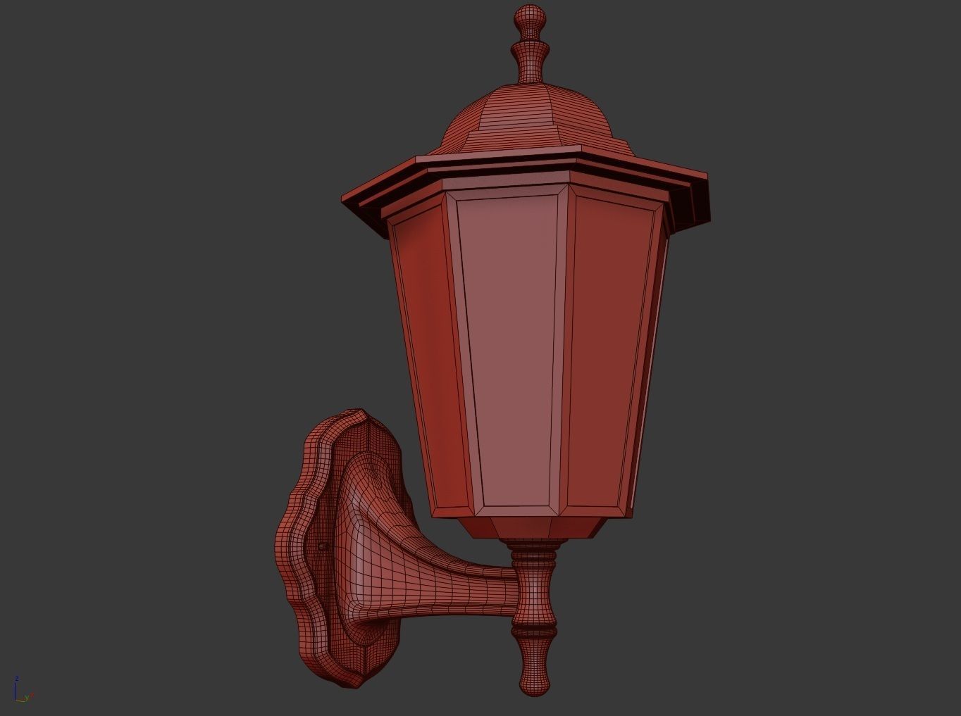 Outdor Lamp 2 3D model_3