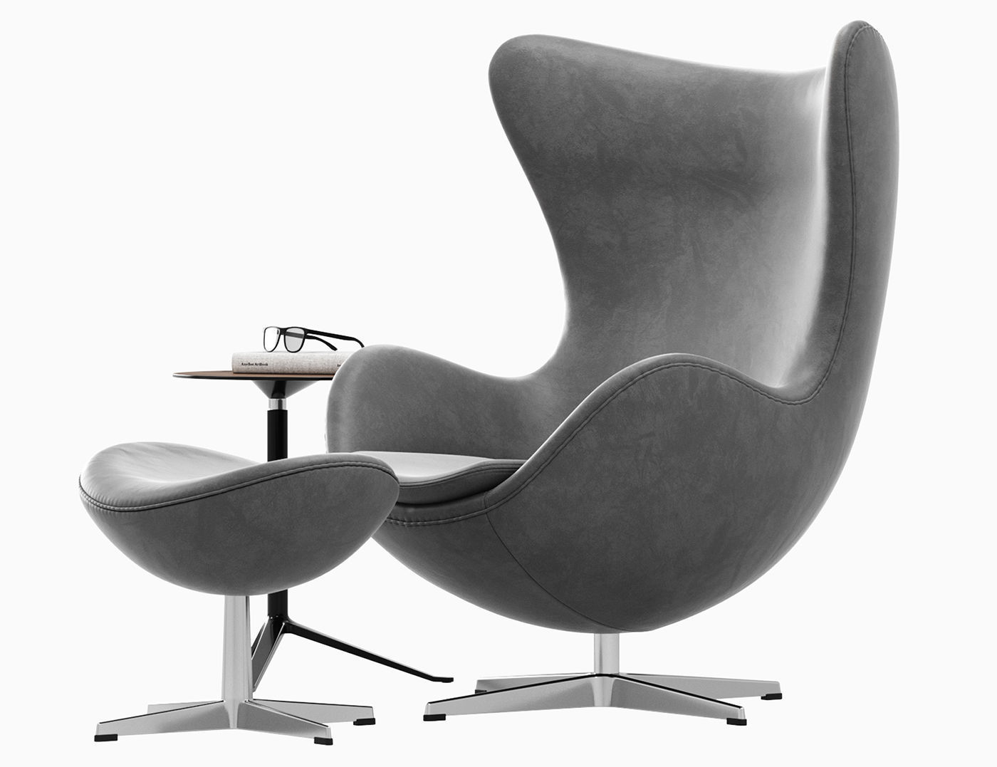  Egg lounge chair  3D model_5