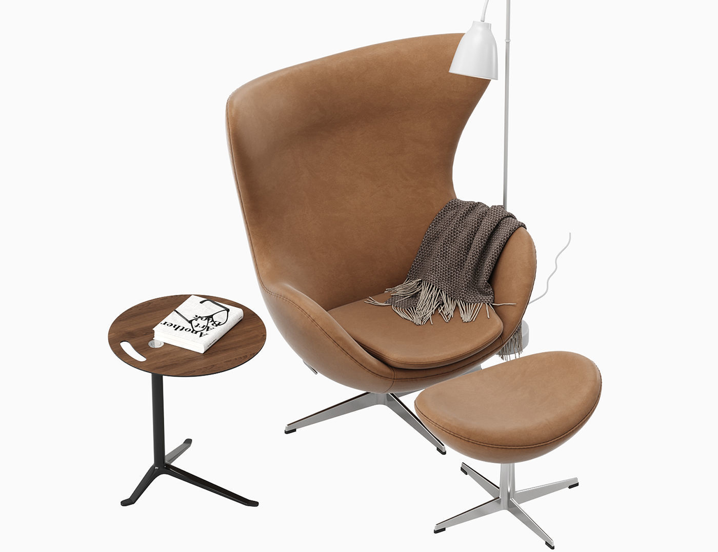  Egg lounge chair  3D model_8