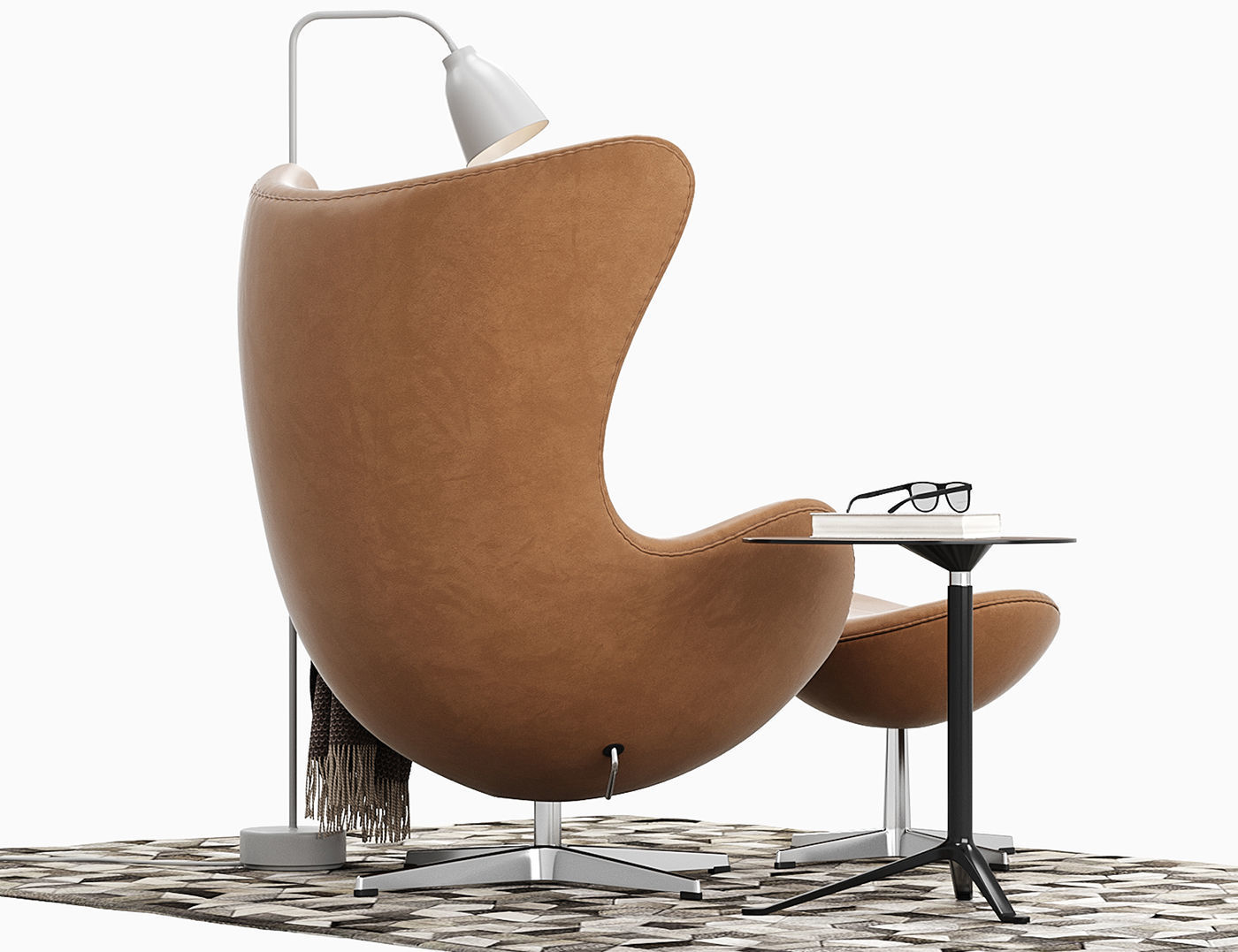  Egg lounge chair  3D model_3