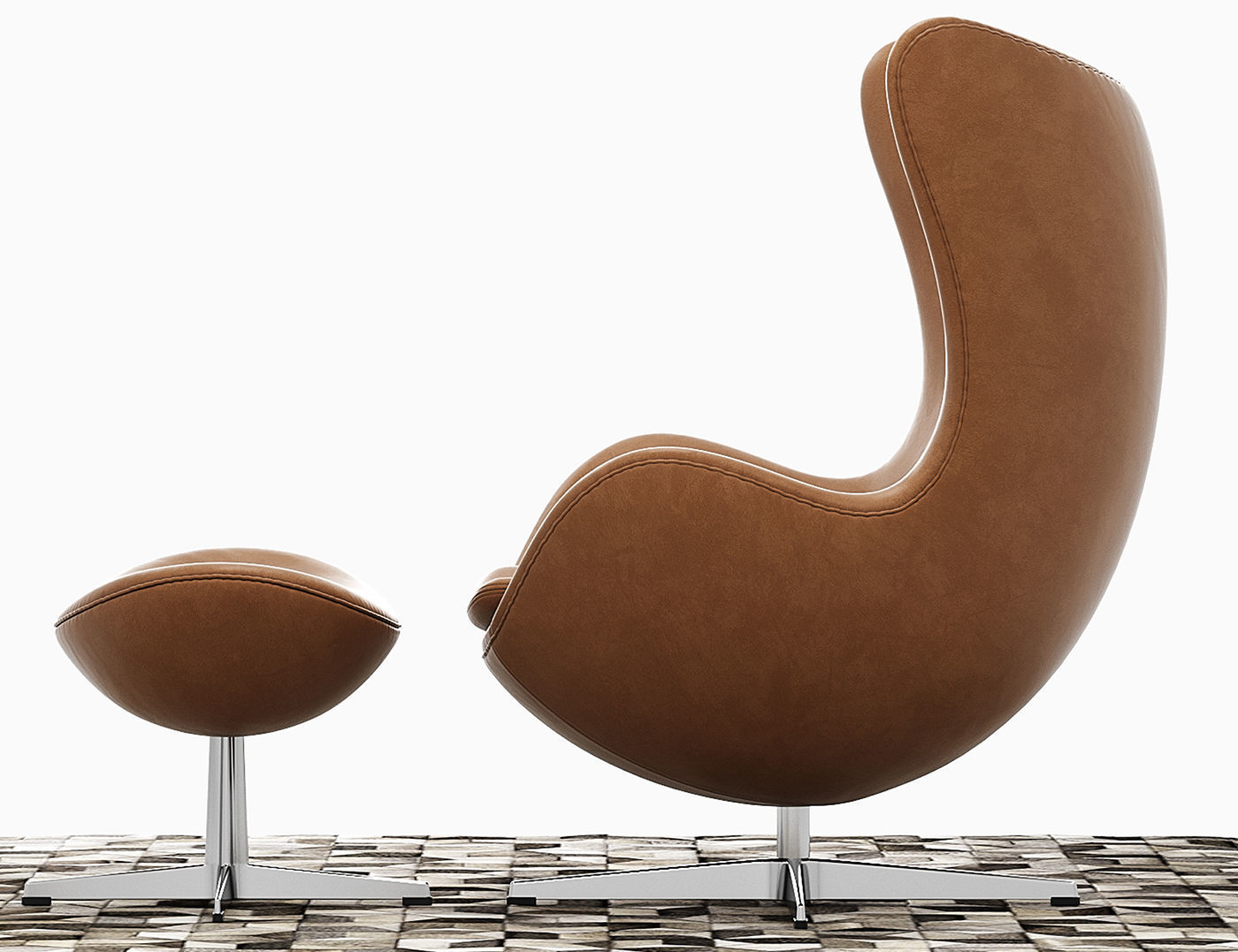  Egg lounge chair  3D model_4