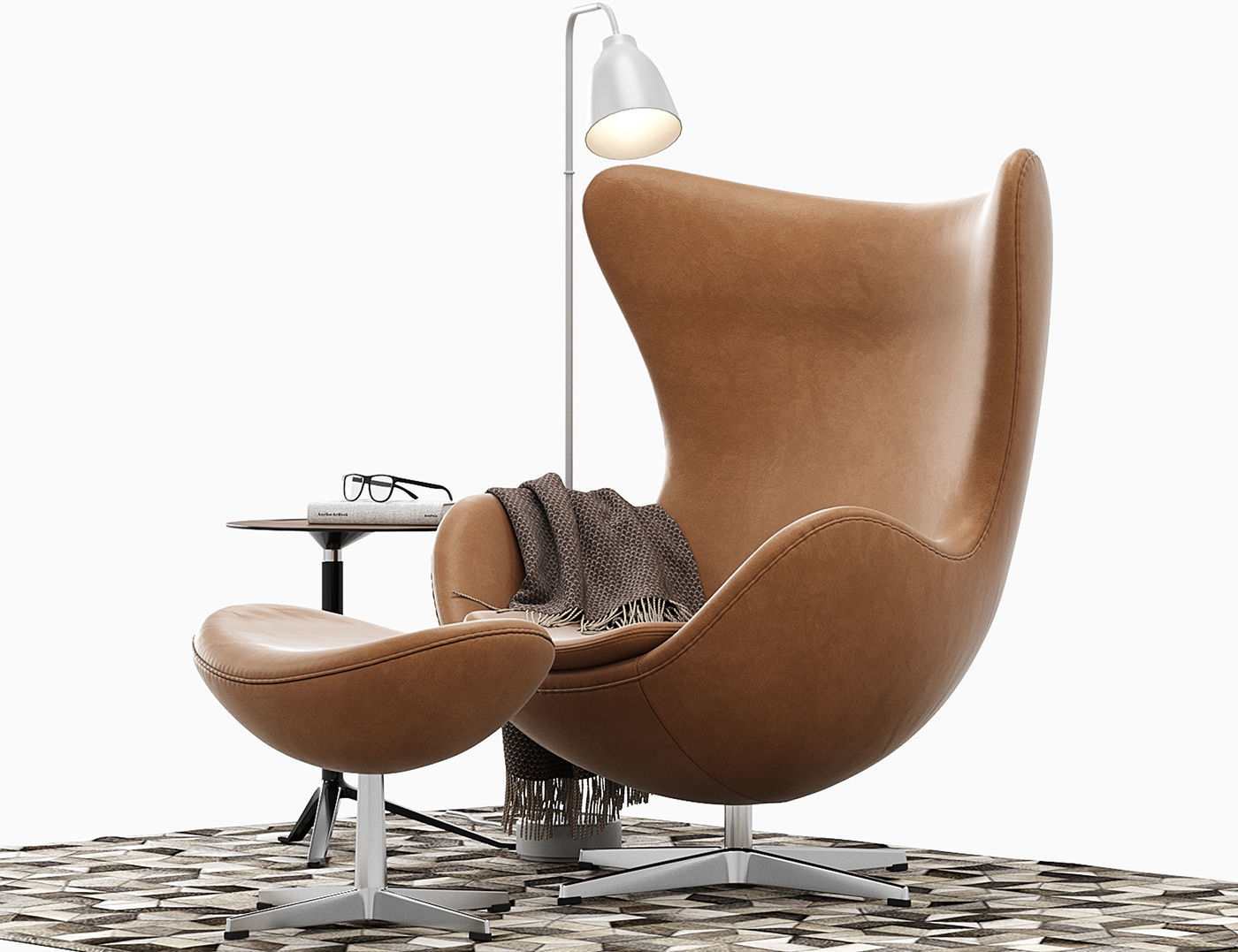 Egg lounge chair  3D model_12