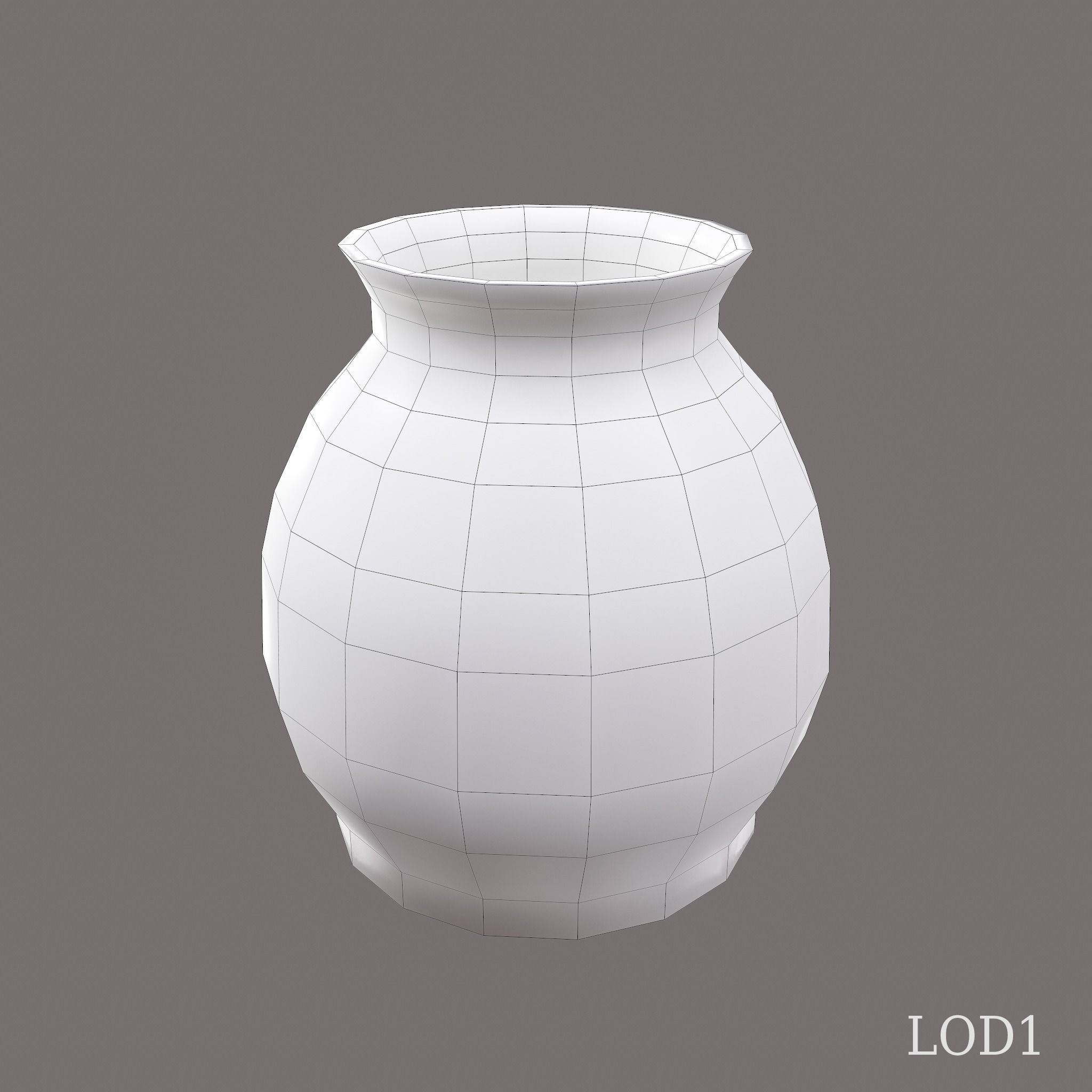 Ancient Terracotta Jar Low-poly 3D model_19