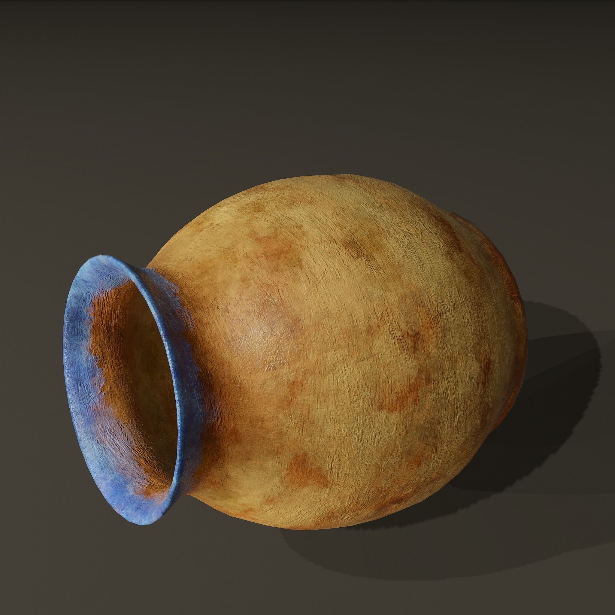 Ancient Terracotta Jar Low-poly 3D model_16