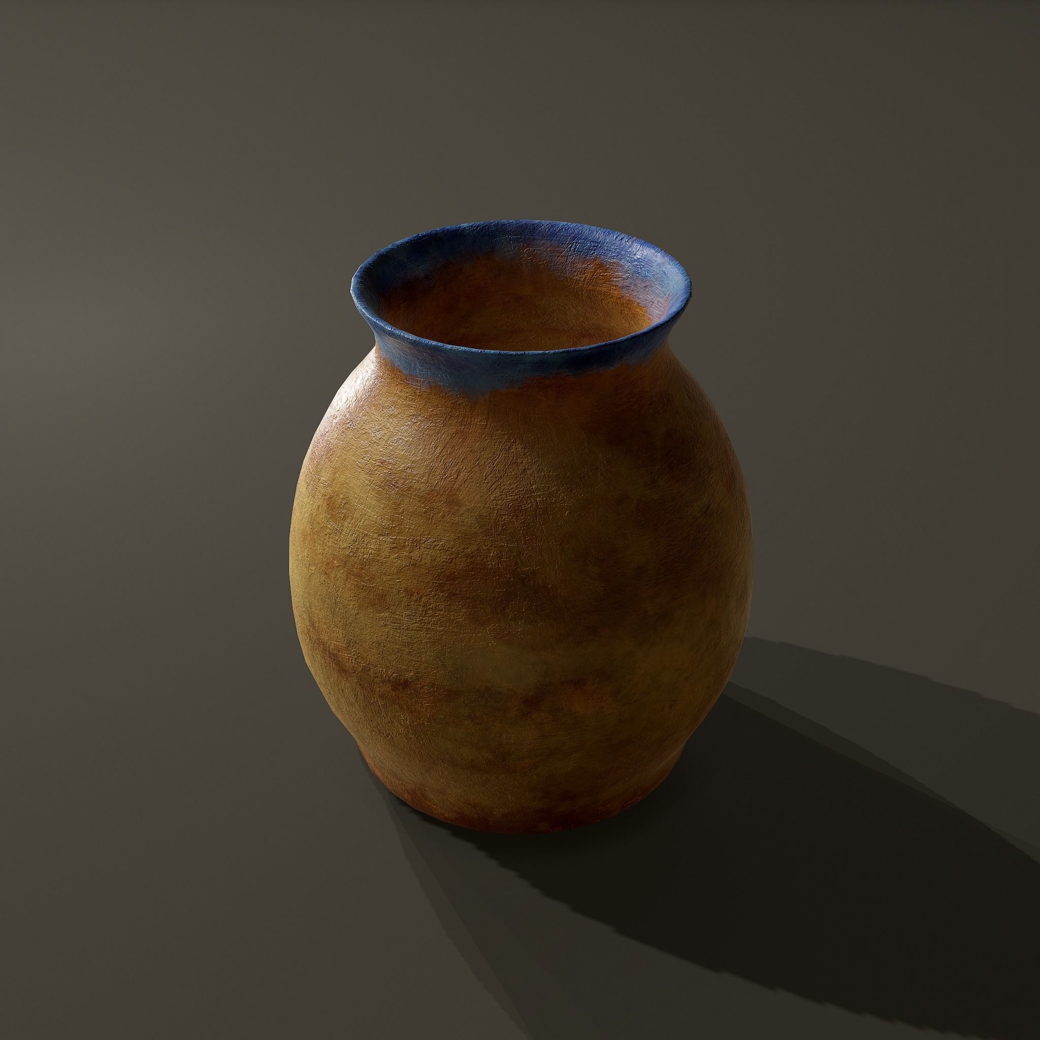 Ancient Terracotta Jar Low-poly 3D model_5