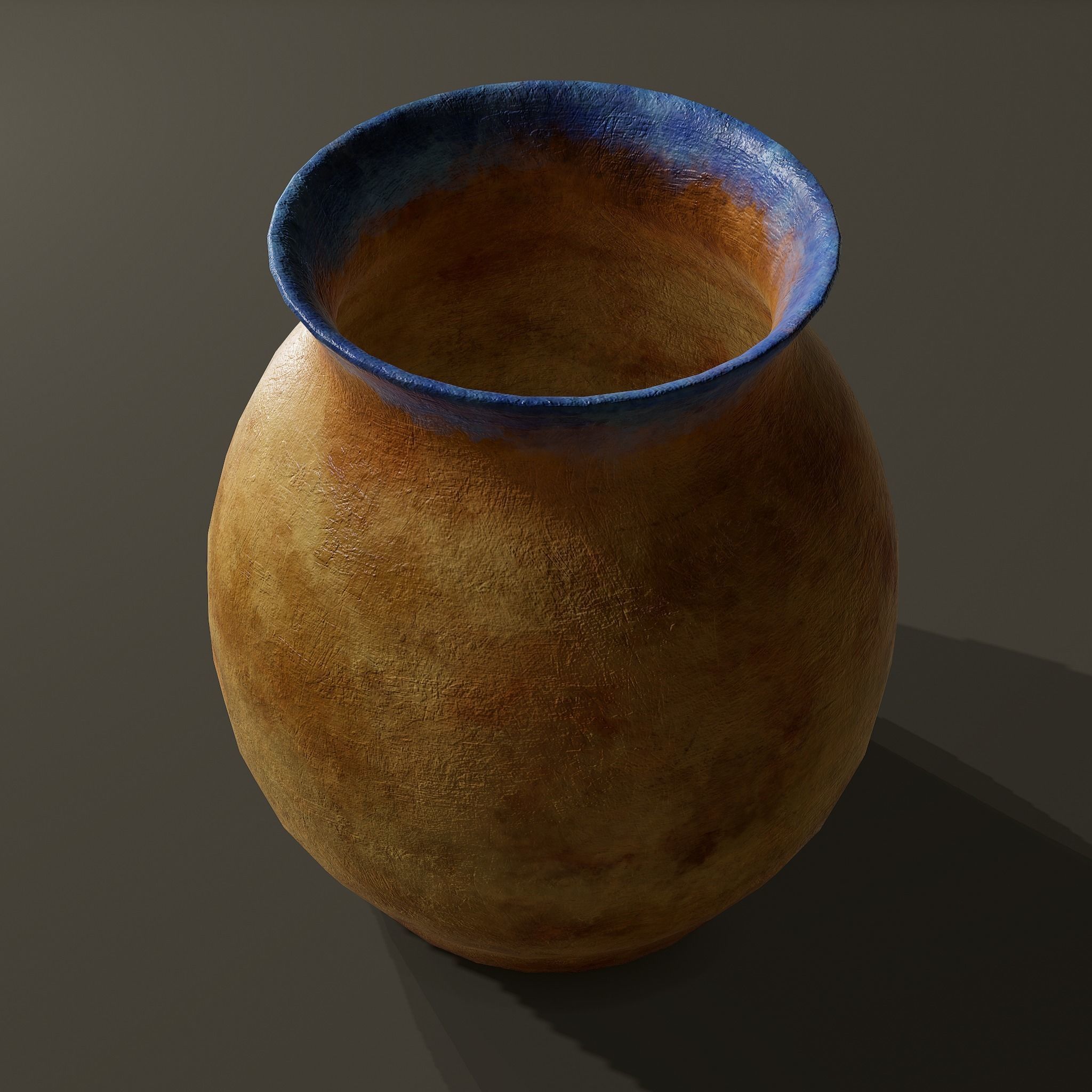 Ancient Terracotta Jar Low-poly 3D model_7