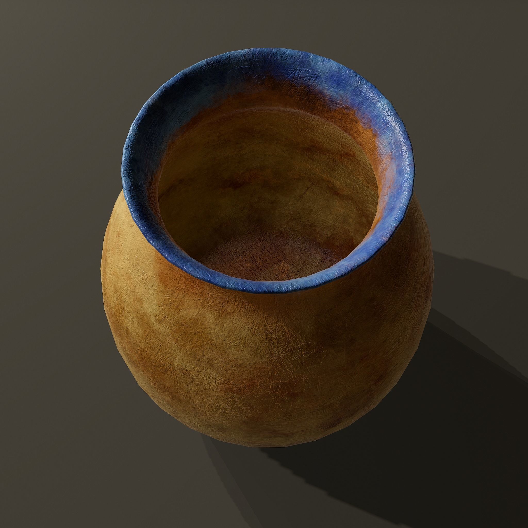 Ancient Terracotta Jar Low-poly 3D model_8