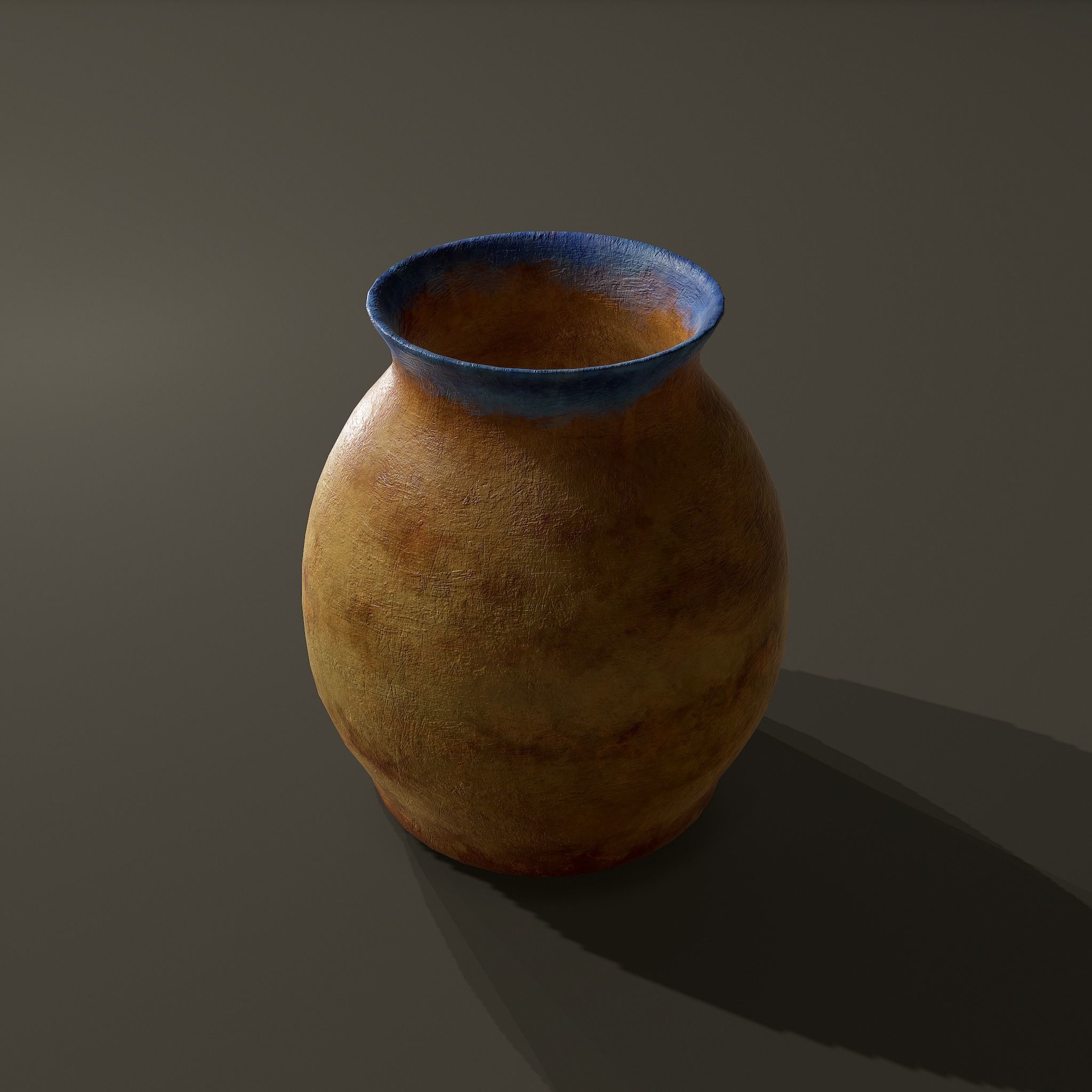 Ancient Terracotta Jar Low-poly 3D model_4